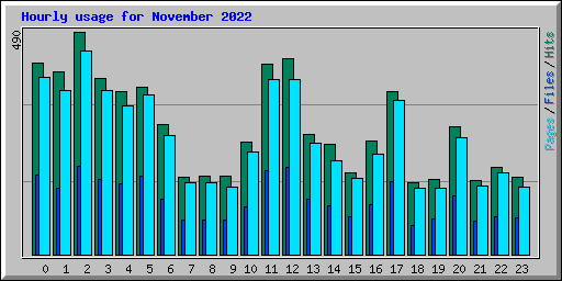 Hourly usage for November 2022