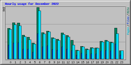 Hourly usage for December 2022